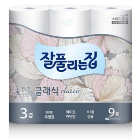 미래생활 잘풀리는집 클래식 화장지 27m x 9롤 1팩