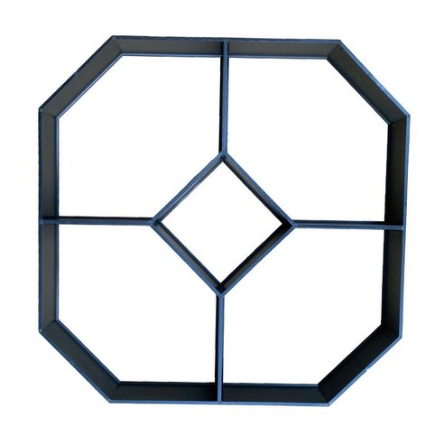광장 DIY 포장 금형 도보 제조기 경로 제조기 벽돌 금형 콘크리트 양식 정원 40x40cm에 재사용 가능한 콘크리트, 검정, 15.74x15.74x1.57 인치, 플라스틱