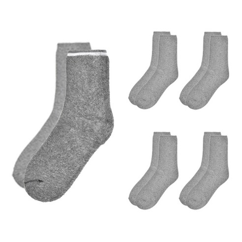 꼬라지 무지 기모통파일 방한양말 5족, LIGHTGRAY, 5개