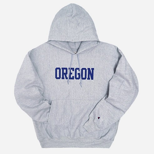 [AMERICAN FANWEAR] REVERSE WEAVE HOODED PULLOVER OREGON (GREY) 리버스위브 후디 후드