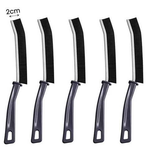 내구성 그라우트 틈새 청소 브러시 주방 화장실 타일 조인트 사각 경질 강모 클리너 브러쉬 샤워 바닥 라인 색상 × 모델명/품번 × 수량, 9.Black- 5PC × 05 Black 5PC × 1개 섬네일