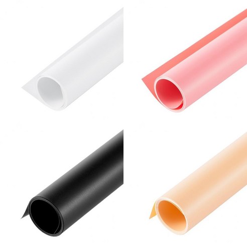 4Pcs 스튜디오 배경 사진 단색 배경 방수 화면, 50 × 50cm, 설명한대로, PVC + PVC