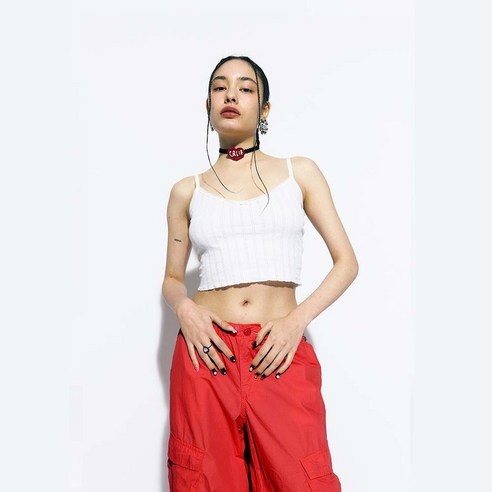 에즈이프캘리 PARACHUTE CARGO PANTS RED