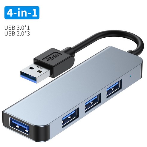 [SW] 8 인 1 USB 3.0 허브 노트북 어댑터 PC 컴퓨터 PD 충전 8 포트 도킹 스테이션 RJ45 HDMI TF/SD 카드 노트북 c형 분배기, 4 In 1 USB