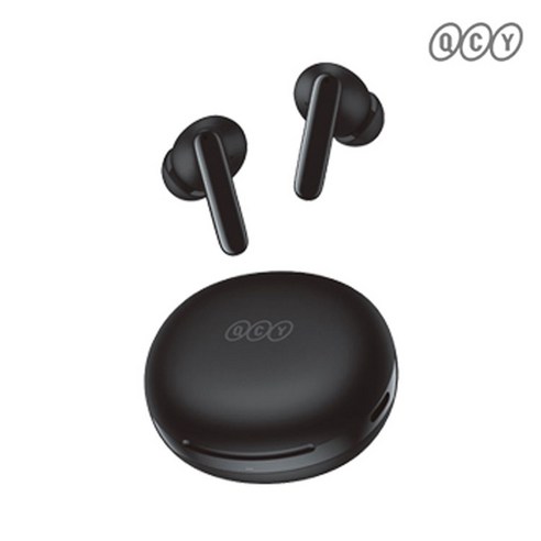 QCY T13 ANC2 APP 노이즈 캔슬링 블루투스 이어폰, 블랙