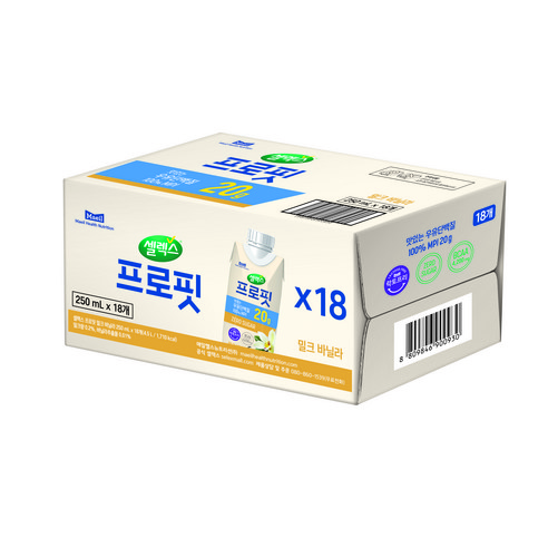 셀렉스 프로핏 음료 밀크 바닐라, 250ml, 36개