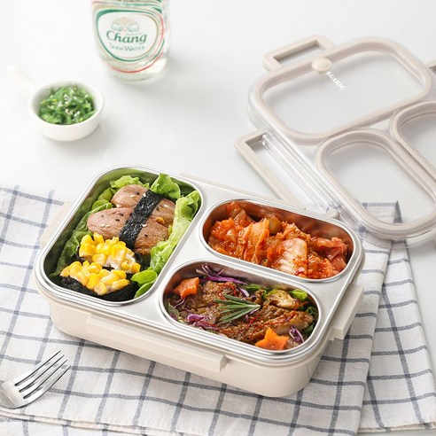 합리적인 가격으로 건강과 맛을 모두 잡는 스테인리스 3단 도시락