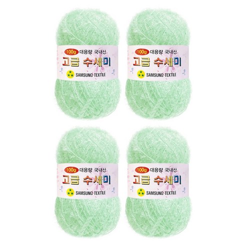 울클럽 대용량 고급수세미 뜨개실 100g 4볼 (총 400g), 134 베이비민트, 4개