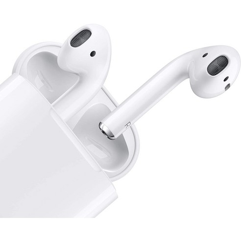 에어팟2세대 Apple AirPods(2세대) 무선 애플 에어팟 이어버드 라이트닝 충전 케이스 포함. 24시간 이상의 배터리 수명 손쉬운 설정. iPhone용 블루투스 헤드폰