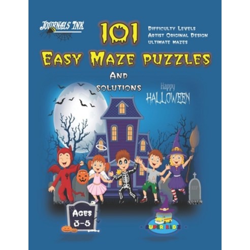 101 Easy Maze Puzzles: SUPER KIDZ Brand. Children - Ages 3-5 (US Edition). Halloween custom art inte... Paperback, Independently Published