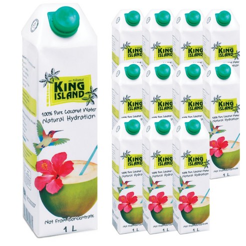 킹아일랜드 코코넛 워터, 1L, 12개