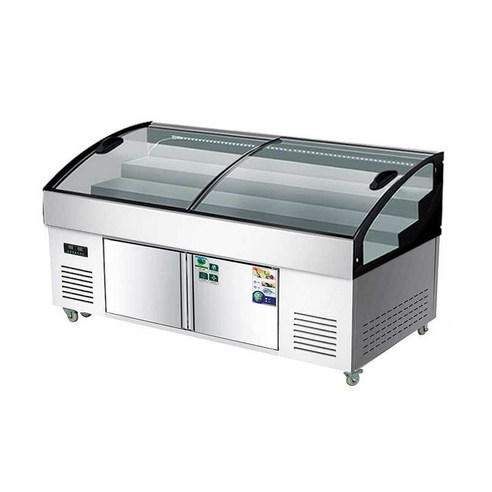 해산물 냉장고 생선 쇼케이스 마트 슈퍼 냉동 냉장, 1800x800x1000 (2층사다리더블머신)