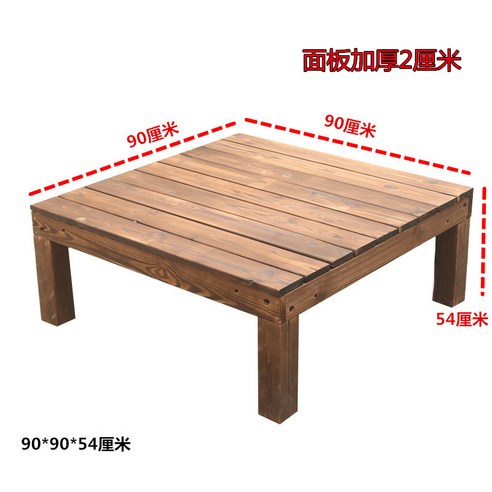 야외 소형 평상 플랫폼 바닥 단단한 나무 사용자 정의 보드 야드 부식 방지 목재 침구 실내 자체 누워 방습, 15.1㎡ - L100*W30*H9cm 단일 단계