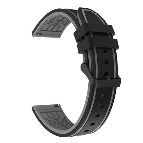삼성 갤럭시 와치 기어 S2 S3 스트랩 Galaxy Watch gear S2 S3 방수 투톤 고무 손목 밴드 20mm 22mm 퀵 릴리스 시계줄, #1