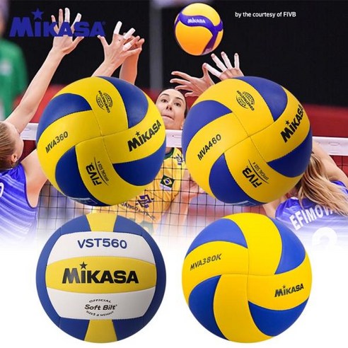 정품 미카사 배구 MVA360 MVA460 MVA380K VST560 실내 및 실외 훈련 공 FIVB 공식 승인, 01 VST560 Size 5