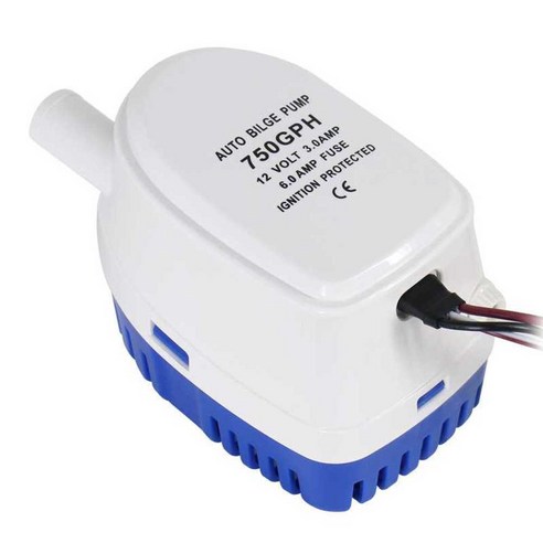 빌지펌프 보트빌지 배수펌프 12V24V 대류 워터펌프, 24V 750GPH+2m 튜브 세트