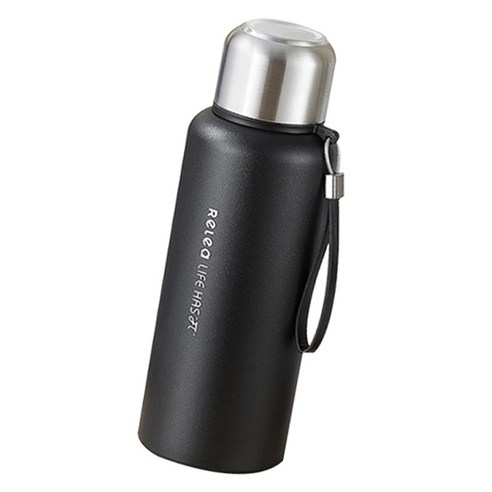 RELEA 모코 보온 보냉 텀블러 차 망 포함, 1개, 다크 나이트, 600ml
