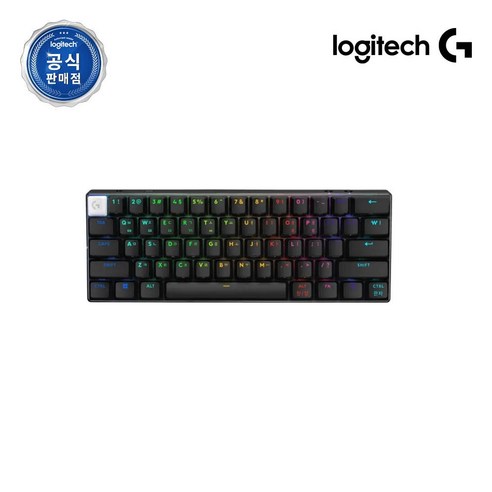 로지텍 PRO X 60 LIGHTSPEED 게이밍 키보드, 블랙 택타일, YR0090, 갈축