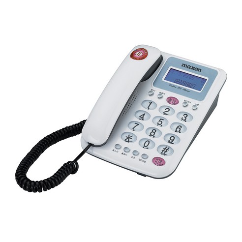맥슨 전화기 유선 MS-590 화이트, MS-590(화이트)