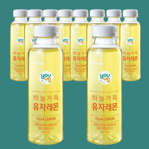 하늘가득 유자레몬 330ml 10개 과일주스 유어스