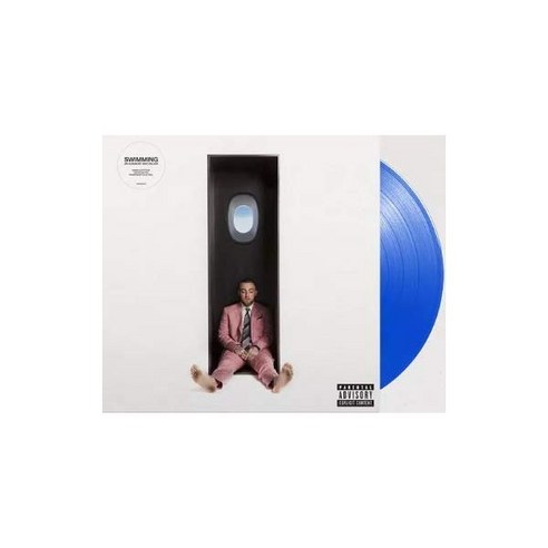 Mac Miller Vinyl 비닐 LP 레코드 수영 익스클루시브 블루 투명 컬러 2x 상태-매우 양호+NM 미국 발송