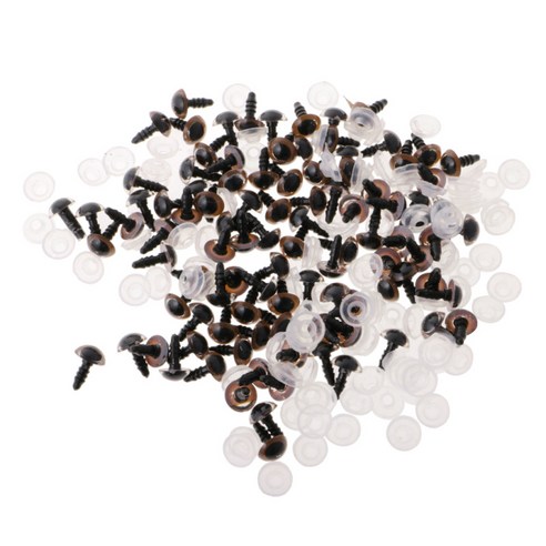 DIY 테디 베어 부드러운 장난감에 대 한 100PCS 8-12mm 플라스틱 안전 눈, 골드