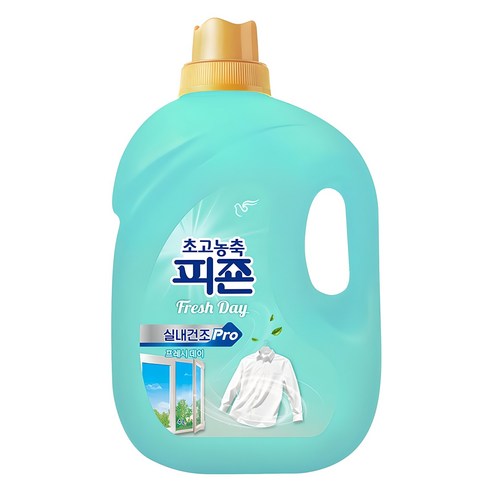 피죤 실내건조 프로 초고농축 섬유유연제 프레시데이 본품, 1개, 4L