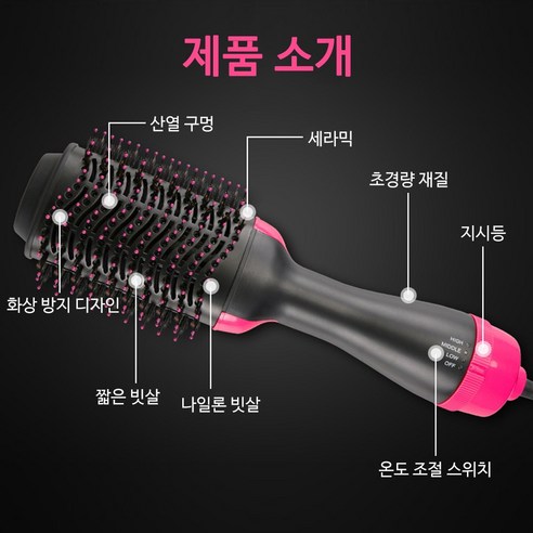모발 손상을 최소화하면서 모발을 건조하고 스타일링하는 혁신적인 3D 에어 브러쉬