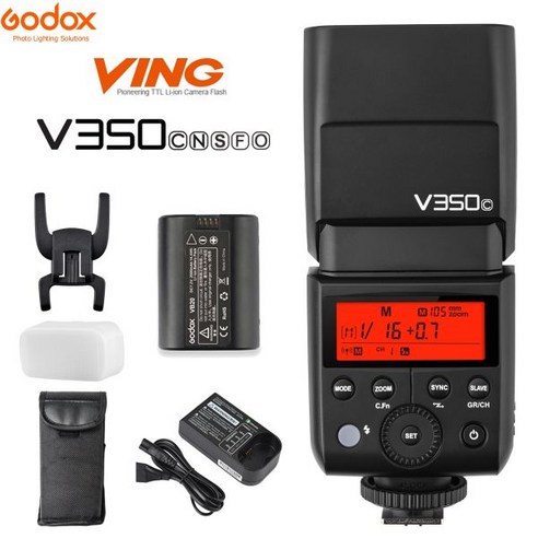 카메라 Godox 캐논 니콘 소니 후지 올림푸스용 스피드라이트 플래시 내장 리튬 배터리 V350C V350N V350S V350F V350O TTL HSS, CHINA_V350F for Fujifilm, 0 CHINA_04 V350F for Fujifilm