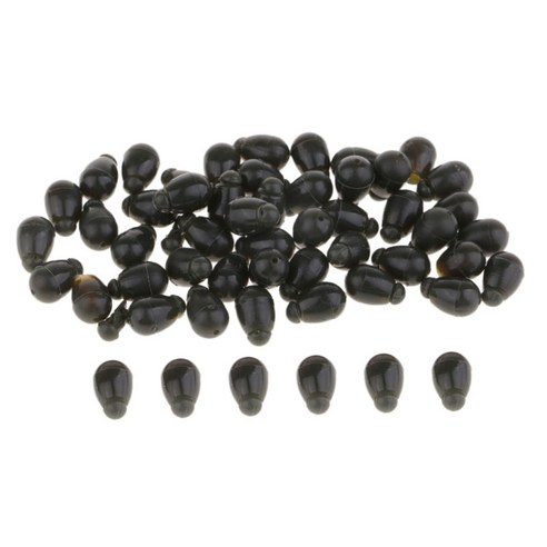후크 링크 방법 피더 용 50 팩 9.5x6mm 낚시 커넥터 퀵 체인지 비즈, 짙은 녹색, 플라스틱