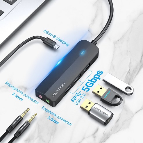 USB3.0 멀티허브를 통해 다양한 기기들을 한 번에 연결하세요.