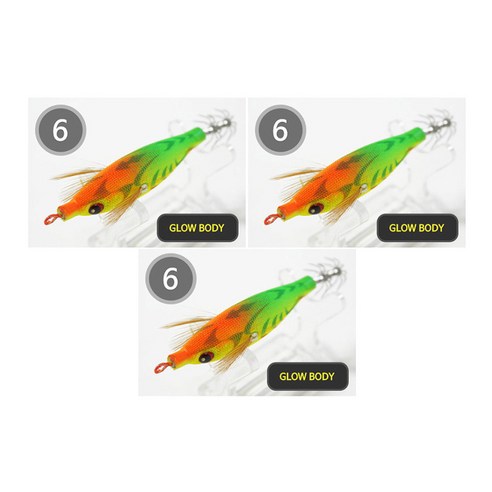 데스페라도 이카파티 EX70 수평에기 갑오징어 한치 오징어 문어 쭈꾸미, 3개, 6번