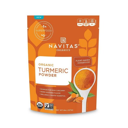 Navitas Organics USA 직구 네이비타스 오가닉 자연유래 투메릭 루트 커큐민 파우더 8oz 1PACK, 사이즈