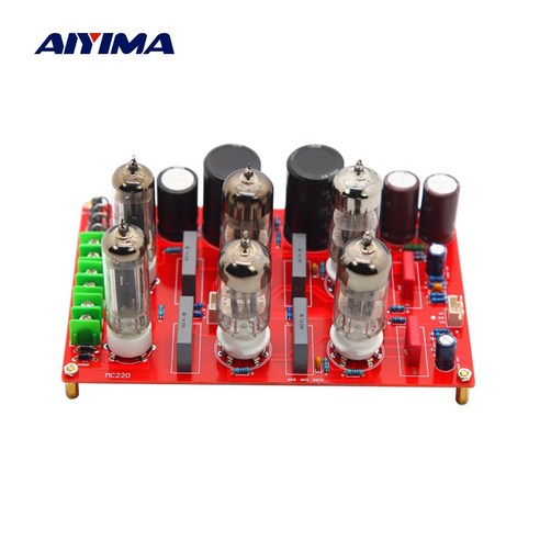 AIYIMA 1PCS 오디오 보드 MC220 HIFI 튜브 프리앰프 보드 6Z4+6N3+6H3N 홈시네마 시스템용 담즙 프리앰프 보드 DIY