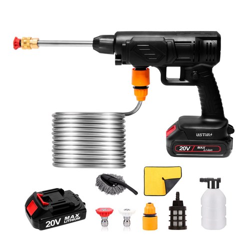 우스틴스 가정용 휴대용 충전 고압 무선 세차기 고압세차기