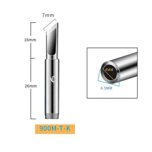호환 무연 납땜 인두 팁 헤드 936 937 938 스테이션 용접 도구 900M-T-K 900M-T-I 900M-T-IS, 05 실버 K, 1개
