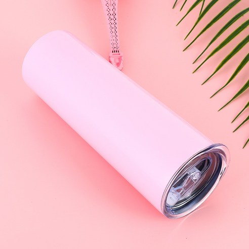 Poptven 주전자 304 단일 층 스테인리스 스포츠 주전자 자전거 타고 야외 주전자, 600ml/20 0z, B511 핑크