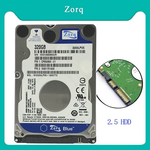 컴퓨터 320GB 2.5 quotSATA2 노트북 내부 120G 160G 250G 500G 1T 2T HDD 하드 디스크 드라이브 5400-7200RPM Disco Duro Int, 한개옵션1, 05 320GB