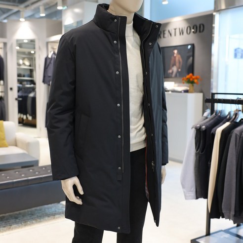 코오롱 브렌우드 남자패딩 남자롱패딩 덕다운 블랙