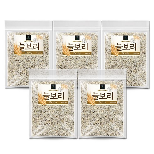 퓨어영 늘보리 1kg 보리쌀 잡곡 국내산, 5개