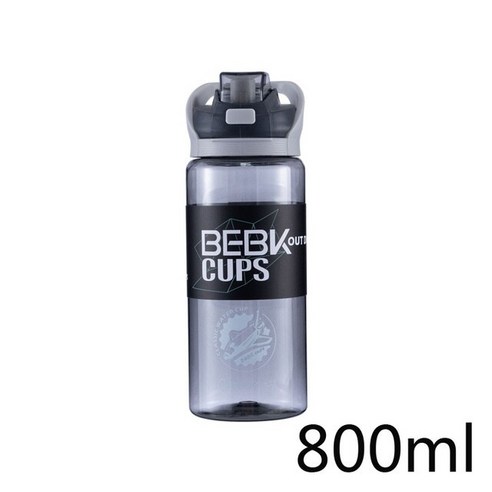 FREELIFE 원터치 빨대컵 야외 피트니스 물병 대용량 스포츠 휴대용 UY-525, Black 800ml-813