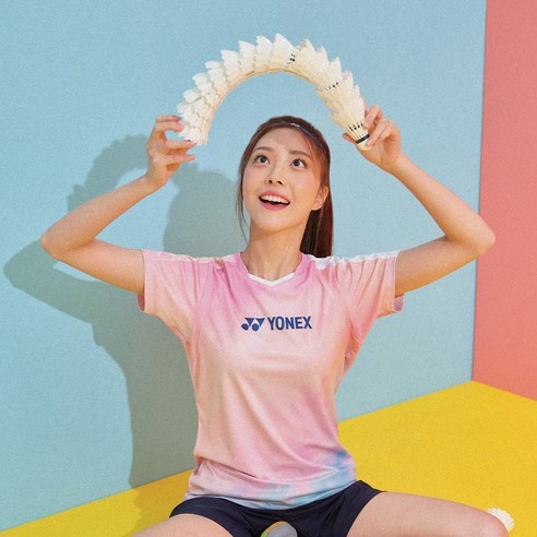 요넥스 221TS012F 여성 배드민턴 반팔 티셔츠 핑크
