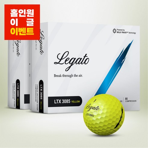 레가토 정품 USGA 공인구 우레탄 3피스 새 골프공 옐로우 비거리 골프볼 24구, 12개입, 2개