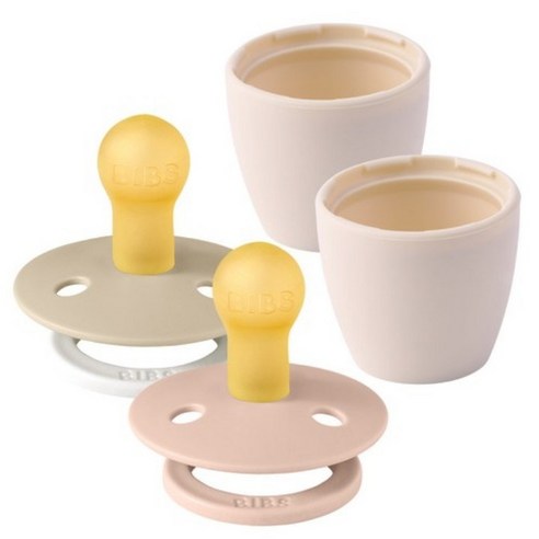 빕스 컬러 고무 쪽쪽이 2P+화분캡 2P, 2단계, 블러쉬+바닐라나이트+화분캡2P