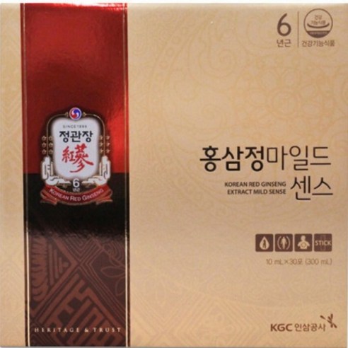 한국인삼공사 정관장 홍삼정 마일드 센스 10ml x 30포 1박스, 300ml, 1개