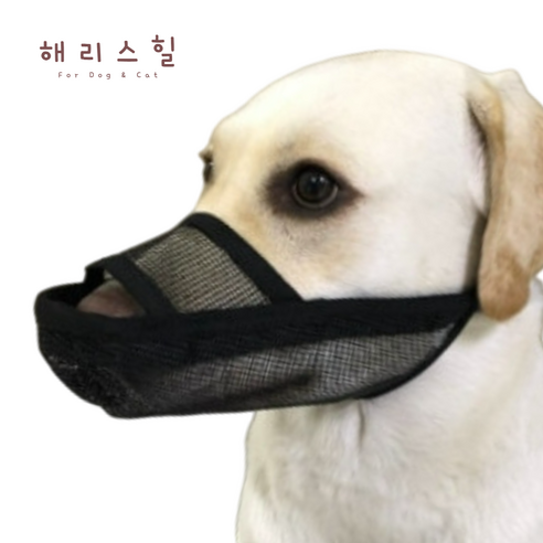 해리스힐 초경량 원버튼 메쉬 입마개 XL, 1개, 모던블랙