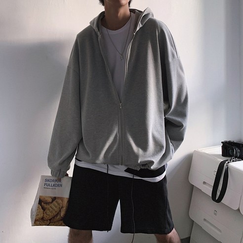 KORELAN 맨투맨 후드 가을옷 bf풍 루즈핏 카디건 상의