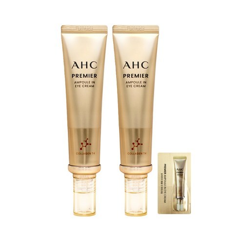 최신상 시즌 11 AHC 프리미어 앰플 인 콜라겐T4 아이크림 40ml + 아이크림샘플 증정, 2개