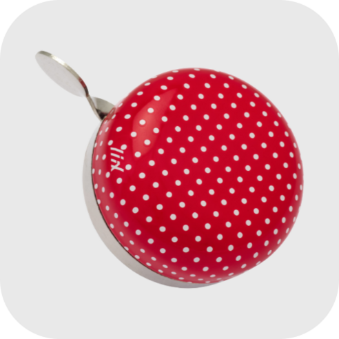 릭스 미니 딩동 벨, 1개, Polka Dots White Red
