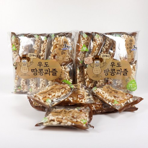 제주 우도 땅콩 과즐 350g x 3개 감귤 한라봉 한과 과자, 1개